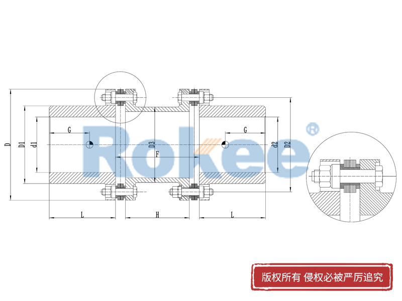 RLMD標(biāo)準(zhǔn)雙節(jié)小型膜片聯(lián)軸器,撓性膜片聯(lián)軸器廠家,撓性膜片聯(lián)軸器生產(chǎn)廠家