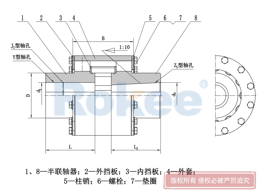 LZZ柱銷齒式聯(lián)軸器